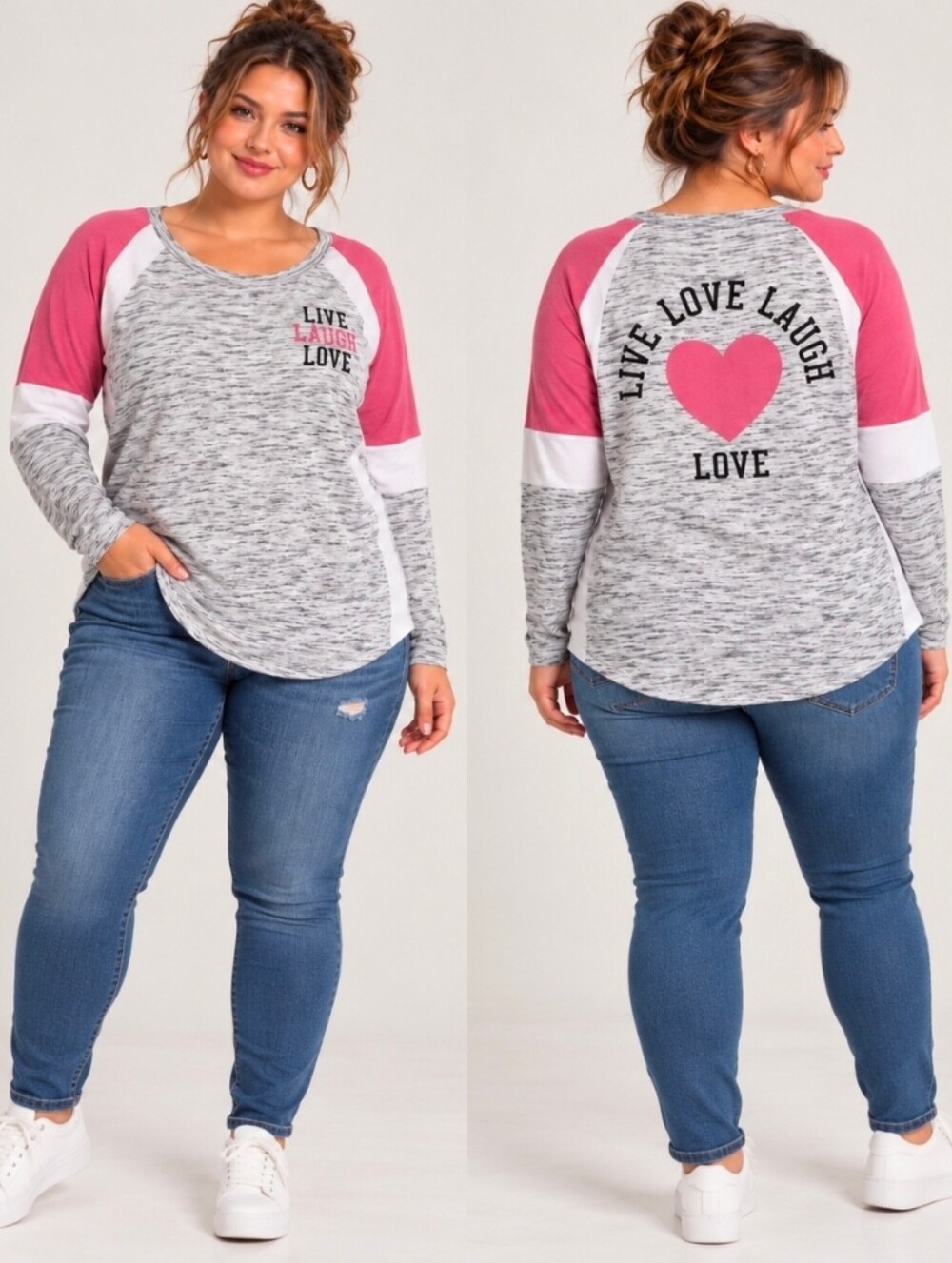 No Boundaries "Live Laugh Love" Top Size XL (Juniors)